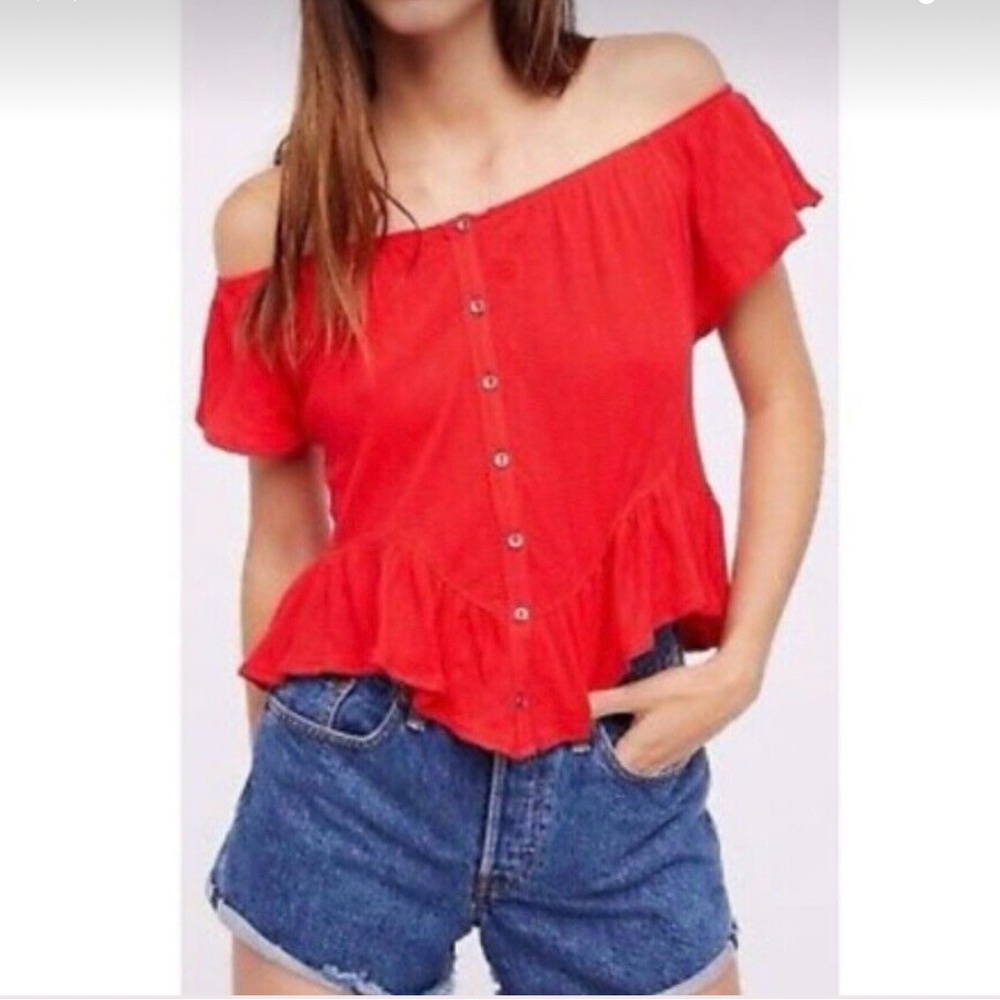 Free People Mint Julep Blouse